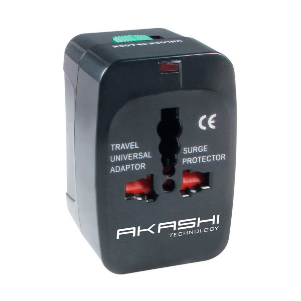 Akashi altwp100 adaptador universal de viaje negro compatible en 150 países Akashi altwp100 adaptador universal de viaje negro compatible en 150 países