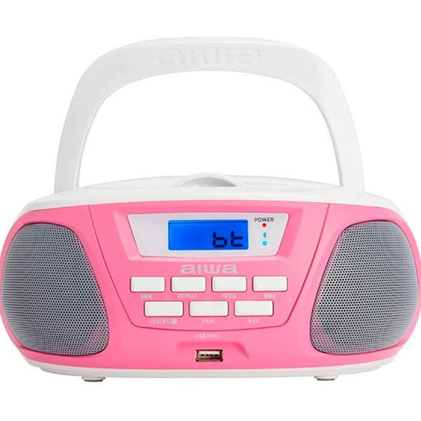 Aiwa bbtu-300pk rosa / radio cd portátil