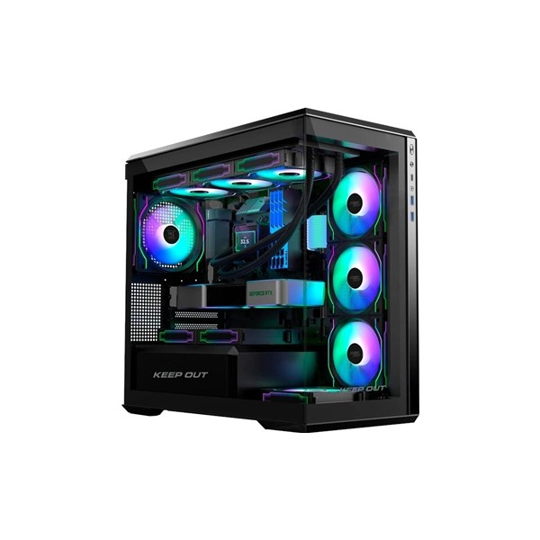 Keep out caja m-atx xc-905 pro+ 4fans hub c 3x2