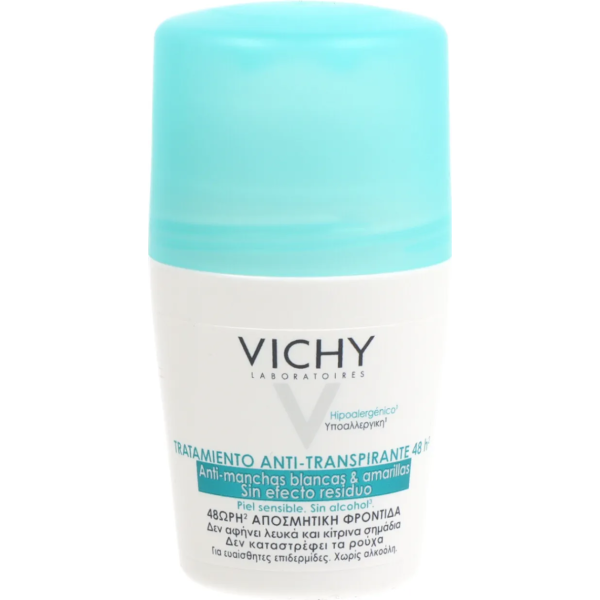 Vichy Desodorante Antitranspirante 48h Anti-manchas Roll-On 50 ml