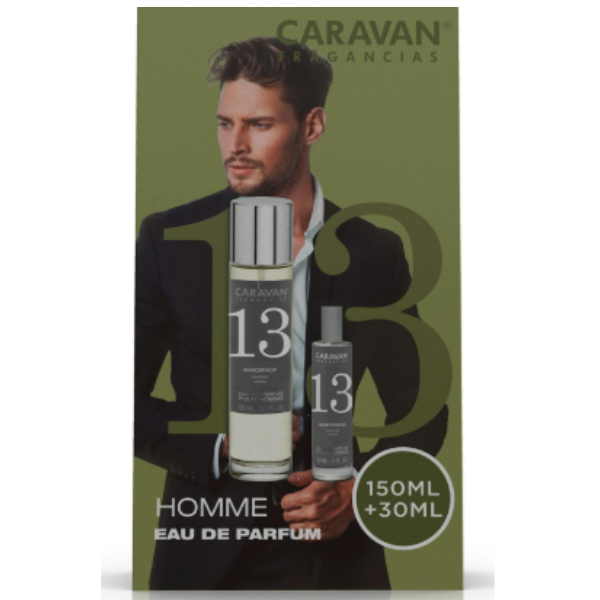 Estuche eau de parfum caravan nº 13, 150 + 30 ml señor