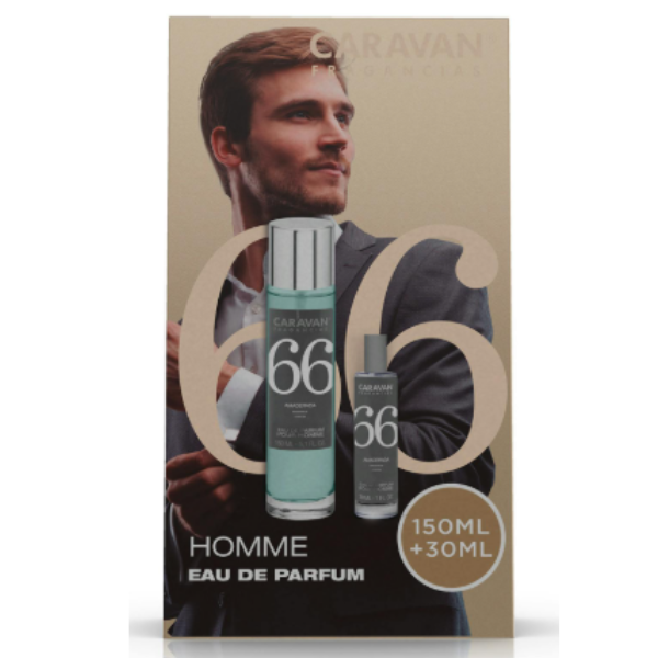 Estuche eau de parfum caravan nº 66, 150 + 30 ml señor